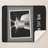 Afdrukken gepersonaliseerde witte geitefotografie sherpa deken (Voorkant (horizontaal))