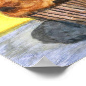 Afdrukken geschilderd chocolade Chip Muffin Canvas Poster (Hoek)