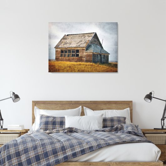 Afdrukken getextureerd  Schoolhouse Stretch Canvas (Insitu (Slaapkamer))