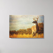 Afdrukken getextureerd Whitetail Stretched Canvas (Voorkant)