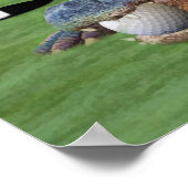 Afdrukken gevaarlijke Lie Golfing Alligator Poster (Hoek)