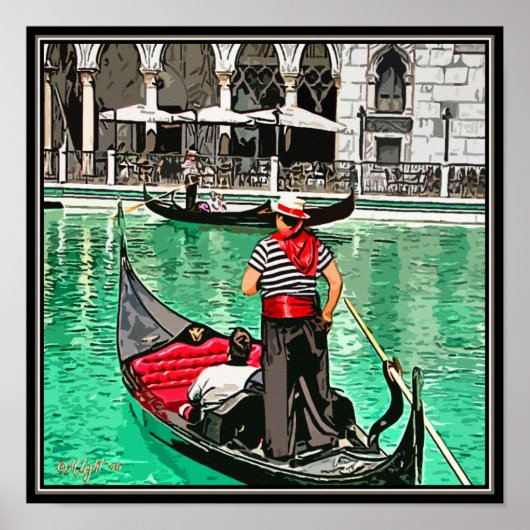 Afdrukken: Gondolier Poster (Voorkant)