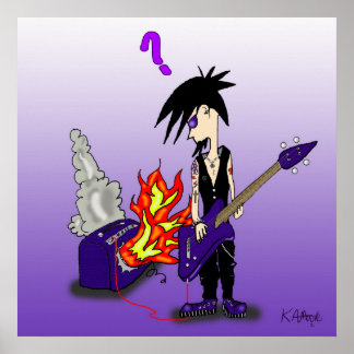 Afdrukken "Gothic naar een vlam" - door Kev Moore Poster