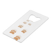 Afdrukken gradiënt Grizzly Beer Creditkaart Flessenopener (Voorkant Gekanteld)