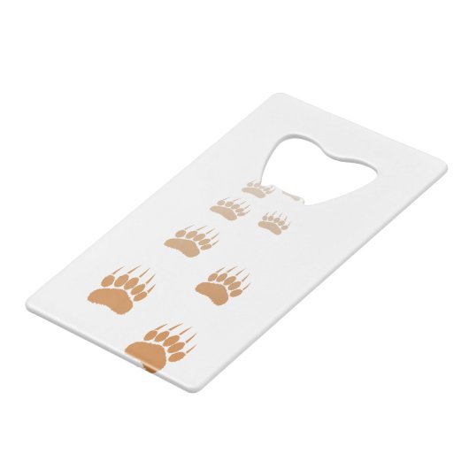 Afdrukken gradiënt Grizzly Beer Creditkaart Flessenopener (Voorkant Gekanteld)