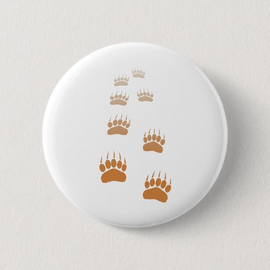 Afdrukken gradiënt Grizzly Beer Ronde Button 5,7 Cm (Voorkant)