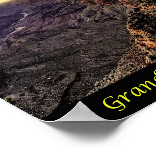 Afdrukken - Grand Canyon - Woordtoren van het woes Poster (Hoek)