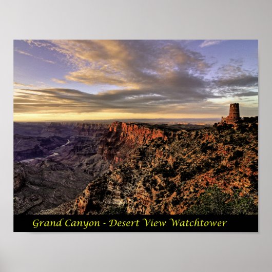 Afdrukken - Grand Canyon - Woordtoren van het woes Poster (Voorkant)
