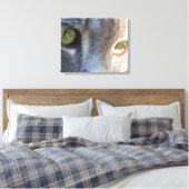 Afdrukken grijs kattengezicht (Insitu (Slaapkamer))