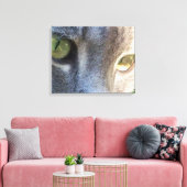 Afdrukken grijs kattengezicht (Insitu (Woonkamer))