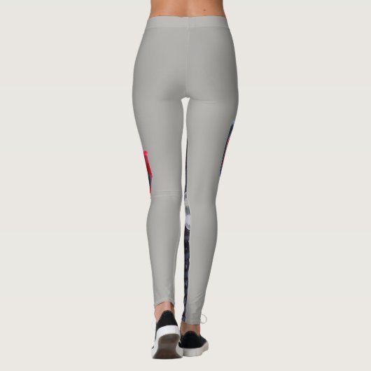 Afdrukken grijze robot van Hipster-Leggings combin Leggings (Achterkant)