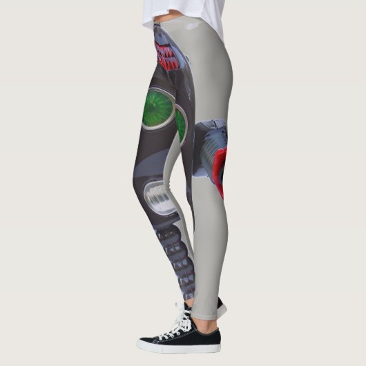 Afdrukken grijze robot van Hipster-Leggings combin Leggings (Links)