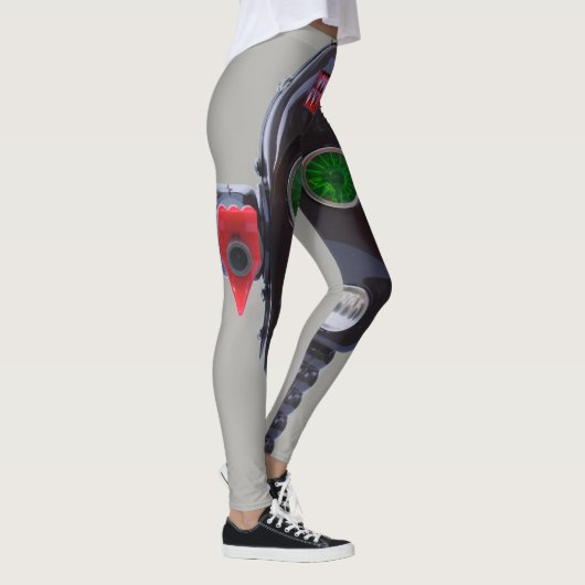 Afdrukken grijze robot van Hipster-Leggings combin Leggings (Rechts)