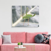 Afdrukken groen cricket Macro Canvas (Insitu (Woonkamer))