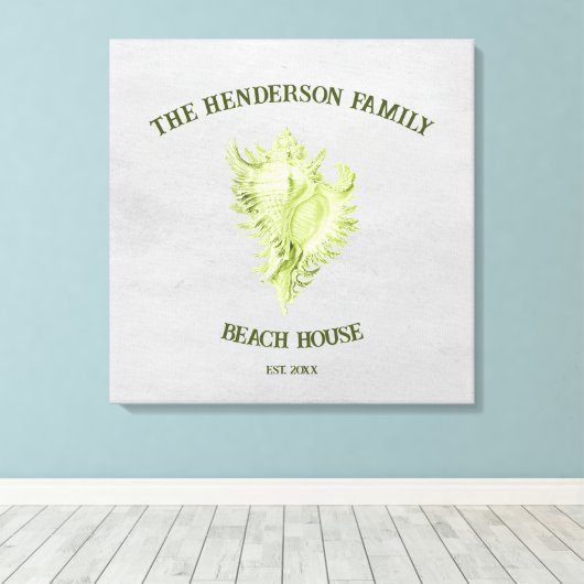 Afdrukken groen overzicht Shell Canvas (Insitu (Houten vloer))