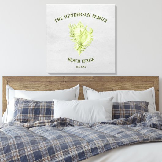 Afdrukken groen overzicht Shell Canvas (Insitu (Slaapkamer))