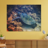 Afdrukken groen Zee schildpad (Insitu (Woonkamer))