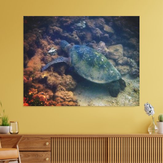Afdrukken groen Zee schildpad (Insitu (Woonkamer))