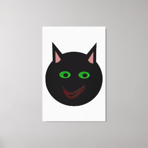 Afdrukken Halloween Black Cat Canvas