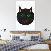 Afdrukken Halloween Black Cat Canvas (Insitu (Slaapkamer))