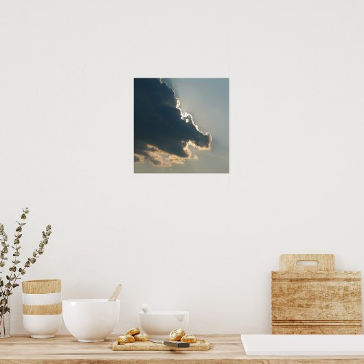 Afdrukken Hippo Cloud Canvas Poster (Keuken)