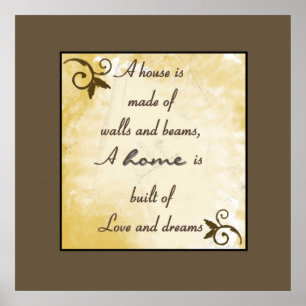Afdrukken - Home: Liefde en dromen Poster