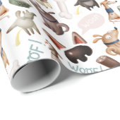 Afdrukken Hondenliefhebbers patroon Cadeaupapier (Rol Hoek)