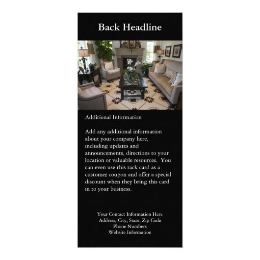 Afdrukken hotels voor rackkaarten reclamekaart (Achterkant)