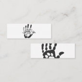 Afdrukken in hand - achtergrondkleur kiezen mini visitekaartje (Voorkant / Achterkant)