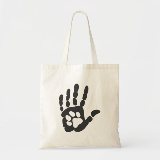Afdrukken in hand - achtergrondkleur kiezen tote bag (Voorkant)