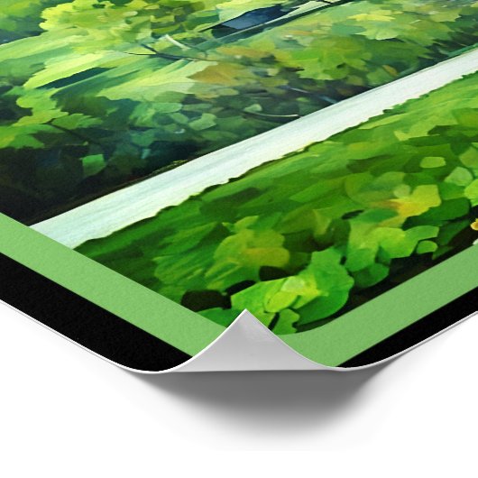 Afdrukken in landschap, waardepapier (matte) poster (Hoek)