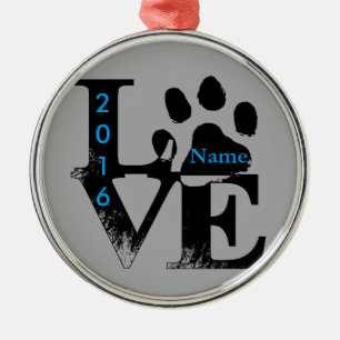 Afdrukken in LOVE Metalen Ornament