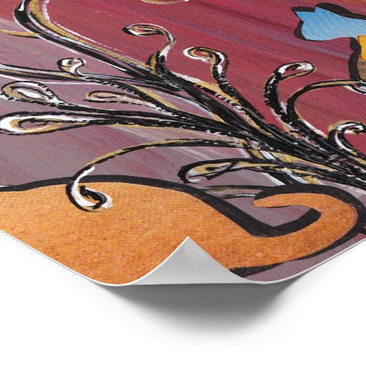 Afdrukken in Outback Kangaroos Poster (Hoek)