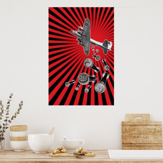 Afdrukken in zwarte hemel poster (Keuken)