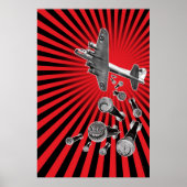 Afdrukken in zwarte hemel poster (Voorkant)