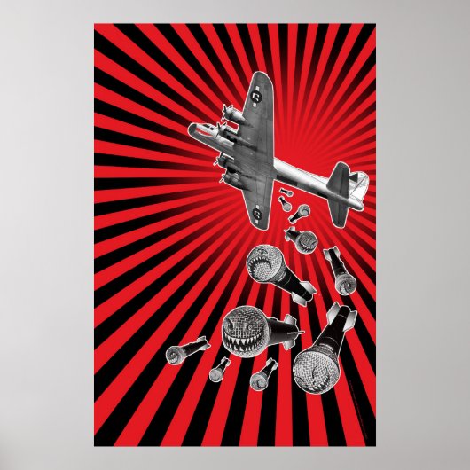 Afdrukken in zwarte hemel poster (Voorkant)