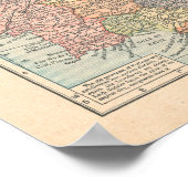 Afdrukken  kaart 1923 Spanje en Portugal Poster (Hoek)