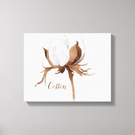 Afdrukken katoenbloem Waterverf Canvas