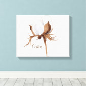 Afdrukken katoenbloem Waterverf Canvas (Insitu (Houten vloer))