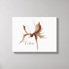 Afdrukken katoenbloem Waterverf Canvas