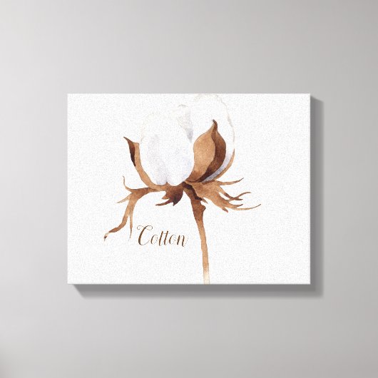 Afdrukken katoenbloem Waterverf Canvas (Voorkant)
