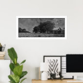 Afdrukken katoenfield en Barn-Poster Poster (Thuiskantoor)