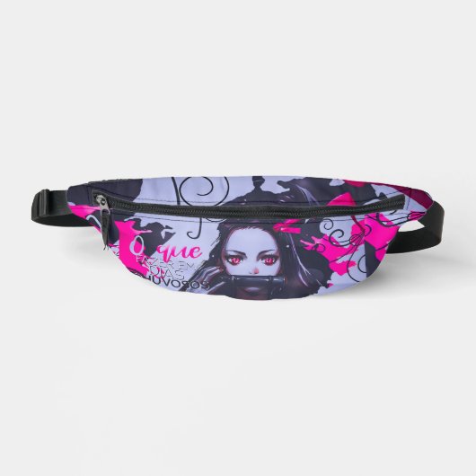 Afdrukken Knippen Naai Fanny Pack Anime van merSto Heuptasje (Voorkant)
