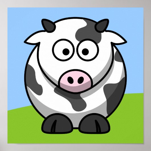 Afdrukken Koe bevestigen Poster (Voorkant)