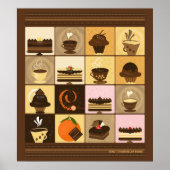 Afdrukken koffie en chocolade poster (Voorkant)