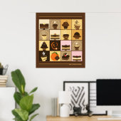 Afdrukken koffie en chocolade poster (Thuiskantoor)