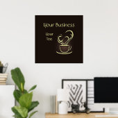 Afdrukken koffie-Poster Poster (Thuiskantoor)
