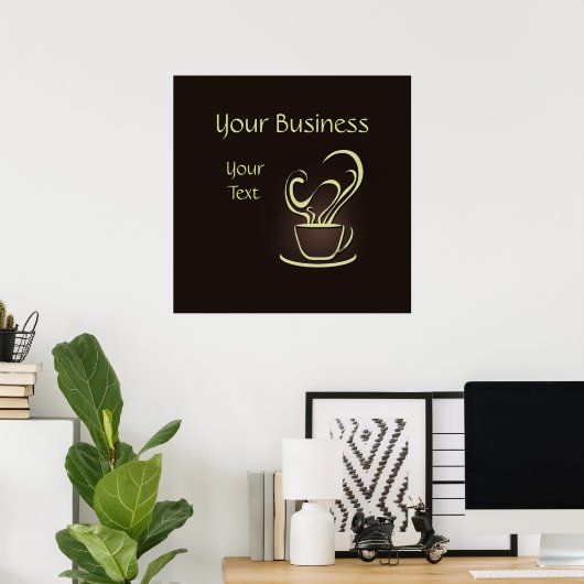 Afdrukken koffie-Poster Poster (Thuiskantoor)