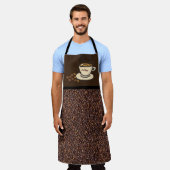 Afdrukken Koffiebonen/Koffielaptop — alles-over Schort (Gedragen)