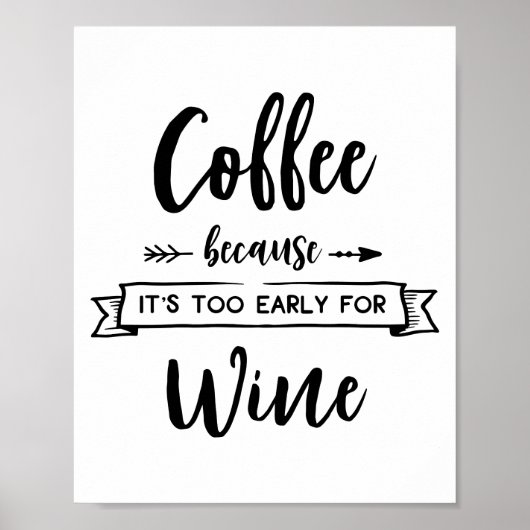 Afdrukken Koffiestation Poster (Voorkant)